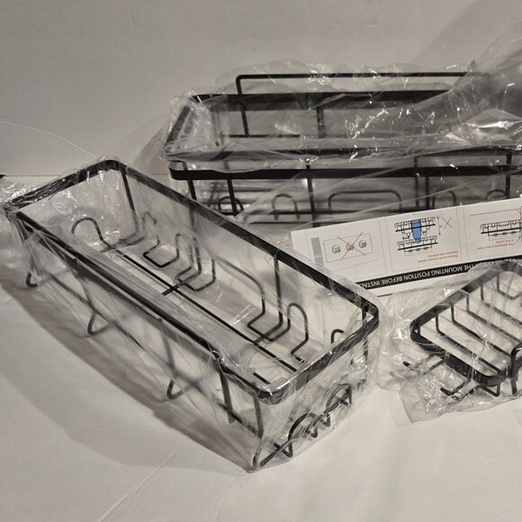 Veken Shower Caddy 6-Pack. Adhesive, Large Capacity Bathroom and More - Picture 1 of 10